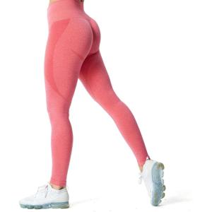 imageAoxjox Workout Seamless Leggings for Women Smile Contour High Waisted Athletic Yoga Pants Tights 26quotB Candy Apple Marl