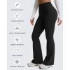 imageAoxjox Flare Leggings for Women Hidden Scrunch Butt Lifting High Waisted Wide Leg Yoga Pants 30quot32quot34quotBlack