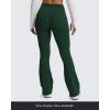 imageAoxjox Flare Leggings for Women Hidden Scrunch Butt Lifting High Waisted Wide Leg Yoga Pants 30quot32quot34quotForest Green