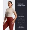 imageAoxjox High Waisted Workout Leggings for Women Scrunch Tummy Control Luna Buttery Soft Yoga Pants 26quotBurgundy