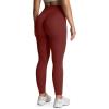 imageAoxjox High Waisted Workout Leggings for Women Scrunch Tummy Control Luna Buttery Soft Yoga Pants 26quotBurgundy