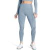 imageAoxjox Womens High Waist Workout Gym Vital Seamless Leggings Yoga PantsMarine Blue Marl