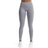imageAoxjox Womens High Waist Workout Gym Vital Seamless Leggings Yoga PantsSmokey Grey Marl