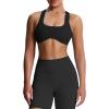 imageAoxjox Womens Workout Sports Bras Fitness Define Sculpt Racerback Bra Yoga Crop TankBlack 3 Pieces Pack
