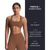 imageAoxjox Womens Workout Sports Bras Fitness Define Sculpt Racerback Bra Yoga Crop TankDandelion Brown