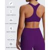 imageAoxjox Womens Workout Sports Bras Fitness Define Sculpt Racerback Bra Yoga Crop TankDark Purple