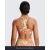 imageAoxjox Womens Workout Sports Bras Fitness Define Sculpt Racerback Bra Yoga Crop TankFlower Print