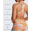 imageAoxjox Womens Workout Sports Bras Fitness Define Sculpt Racerback Bra Yoga Crop TankFlower Print