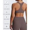 imageAoxjox Womens Workout Sports Bras Fitness Define Sculpt Racerback Bra Yoga Crop TankFudge Coffee