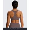 imageAoxjox Womens Workout Sports Bras Fitness Define Sculpt Racerback Bra Yoga Crop TankFudge Coffee