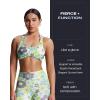 imageAoxjox Womens Workout Sports Bras Fitness Define Sculpt Racerback Bra Yoga Crop TankGreen Flower Print