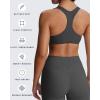 imageAoxjox Womens Workout Sports Bras Fitness Define Sculpt Racerback Bra Yoga Crop TankIron Grey