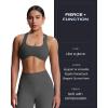 imageAoxjox Womens Workout Sports Bras Fitness Define Sculpt Racerback Bra Yoga Crop TankIron Grey