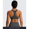 imageAoxjox Womens Workout Sports Bras Fitness Define Sculpt Racerback Bra Yoga Crop TankIron Grey