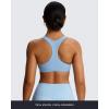 imageAoxjox Womens Workout Sports Bras Fitness Define Sculpt Racerback Bra Yoga Crop TankLight Blue