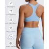 imageAoxjox Womens Workout Sports Bras Fitness Define Sculpt Racerback Bra Yoga Crop TankLight Blue