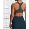 imageAoxjox Womens Workout Sports Bras Fitness Define Sculpt Racerback Bra Yoga Crop TankOlive Green