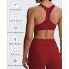 imageAoxjox Womens Workout Sports Bras Fitness Define Sculpt Racerback Bra Yoga Crop TankRumba Red