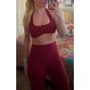imageAoxjox Womens Workout Sports Bras Fitness Define Sculpt Racerback Bra Yoga Crop TankRumba Red