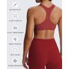 imageAoxjox Womens Workout Sports Bras Fitness Define Sculpt Racerback Bra Yoga Crop TankRust Red