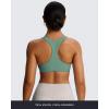 imageAoxjox Womens Workout Sports Bras Fitness Define Sculpt Racerback Bra Yoga Crop TankSage Green
