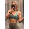 imageAoxjox Womens Workout Sports Bras Fitness Define Sculpt Racerback Bra Yoga Crop TankSage Green