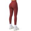 imageAoxjox Workout Leggings for Women Vanity V Waist High Waist Tummy Control Hidden Scrunch Athletic Gym Yoga Pants 24quot26quot28quotBurgundy