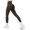 imageAoxjox Workout Leggings for Women Vanity V Waist High Waist Tummy Control Hidden Scrunch Athletic Gym Yoga Pants 24quot26quot28quotMulch