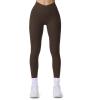 imageAoxjox Workout Leggings for Women Vanity V Waist High Waist Tummy Control Hidden Scrunch Athletic Gym Yoga Pants 24quot26quot28quotMulch