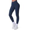 imageAoxjox Workout Leggings for Women Vanity V Waist High Waist Tummy Control Hidden Scrunch Athletic Gym Yoga Pants 24quot26quot28quotNavy