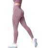 imageAoxjox Womens High Waist Workout Gym Vital Seamless Leggings Yoga PantsWine Red Marl