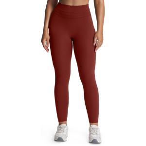 imageAoxjox High Waisted Workout Leggings for Women Scrunch Tummy Control Luna Buttery Soft Yoga Pants 26quotBurgundy