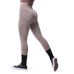 imageAoxjox Womens High Waist Workout Gym Vital Seamless Leggings Yoga PantsDandelion Brown Marl