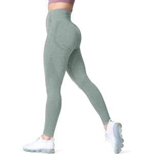 imageAoxjox Womens High Waist Workout Gym Vital Seamless Leggings Yoga PantsKhaki Marl