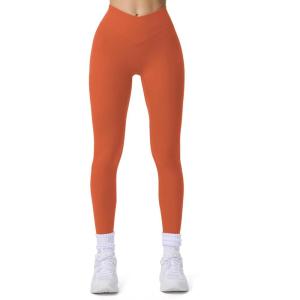 imageAoxjox Workout Leggings for Women Vanity V Waist High Waist Tummy Control Hidden Scrunch Athletic Gym Yoga Pants 24quot26quot28quotEarthy Brown