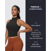 imageAoxjox Womens High Neck Sleeveless Vests Kim Cutout Tank Tops Gym Workout T Shirt TopBlack