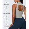 imageAoxjox Womens High Neck Sleeveless Vests Kim Cutout Tank Tops Gym Workout T Shirt TopMink