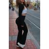 imageAoxjox Womens Long Sleeve Open Front Seamless Shrug Thumb Hole Crop Top Workout CardiganBlack