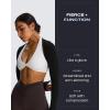 imageAoxjox Womens Long Sleeve Open Front Seamless Shrug Thumb Hole Crop Top Workout CardiganBlack