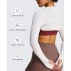 imageAoxjox Womens Long Sleeve Open Front Seamless Shrug Thumb Hole Crop Top Workout CardiganCream White