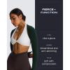 imageAoxjox Womens Long Sleeve Open Front Seamless Shrug Thumb Hole Crop Top Workout CardiganDark Green
