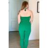 imageAoxjox Womens Sleeveless Hailey Halter Tank Tops Workout Athletics Gym Yoga Curve Longline Crop TopJolly Green