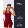 imageAoxjox Womens Sleeveless Hailey Halter Tank Tops Workout Athletics Gym Yoga Curve Longline Crop TopRumba Red