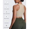 imageAoxjox Womens Workout Sleeveless Tank Tops Crew Neck Racer Back Baby Tee Breathable Without Padded Gym Yoga Crop TopMink