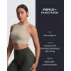 imageAoxjox Womens Workout Sleeveless Tank Tops Crew Neck Racer Back Baby Tee Breathable Without Padded Gym Yoga Crop TopMink