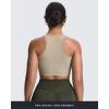imageAoxjox Womens Workout Sleeveless Tank Tops Crew Neck Racer Back Baby Tee Breathable Without Padded Gym Yoga Crop TopMink