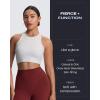 imageAoxjox Womens Workout Sleeveless Tank Tops Crew Neck Racer Back Baby Tee Breathable Without Padded Gym Yoga Crop TopWhite