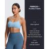 imageAoxjox Womens Workout Sports Bras Fitness Ivy Low Impact Bra Yoga Crop TankAiry Blue