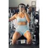 imageAoxjox Womens Workout Sports Bras Fitness Ivy Low Impact Bra Yoga Crop TankAiry Blue