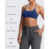 imageAoxjox Womens Workout Sports Bras Fitness Ivy Low Impact Bra Yoga Crop TankBellwether Blue